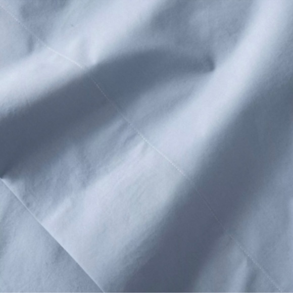 CASALUNA Supima Percale Solid Sheet Set, King, Sky Blue, NWT - Picture 3 of 5